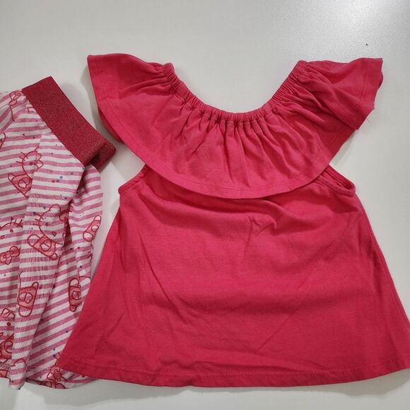 Sanrio Hello Kitty Summer Hawaiian Flower Floral 2 Piece Skirt & Shirt Set 3t - Picture 7 of 7